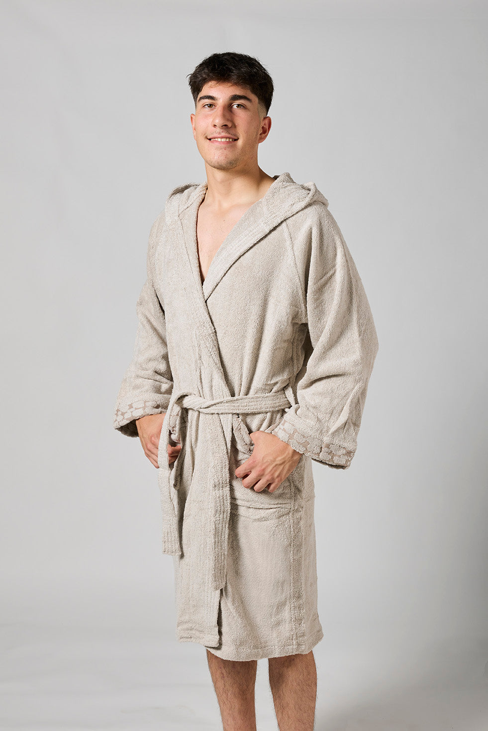 Accappatoio Croco ALV by Alviero Martini – Spugna di Cotone 450 gsm con Cappuccio