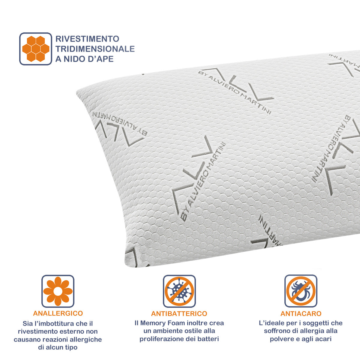 Guanciale Memory foam "ALV by Alviero Martini" Alto