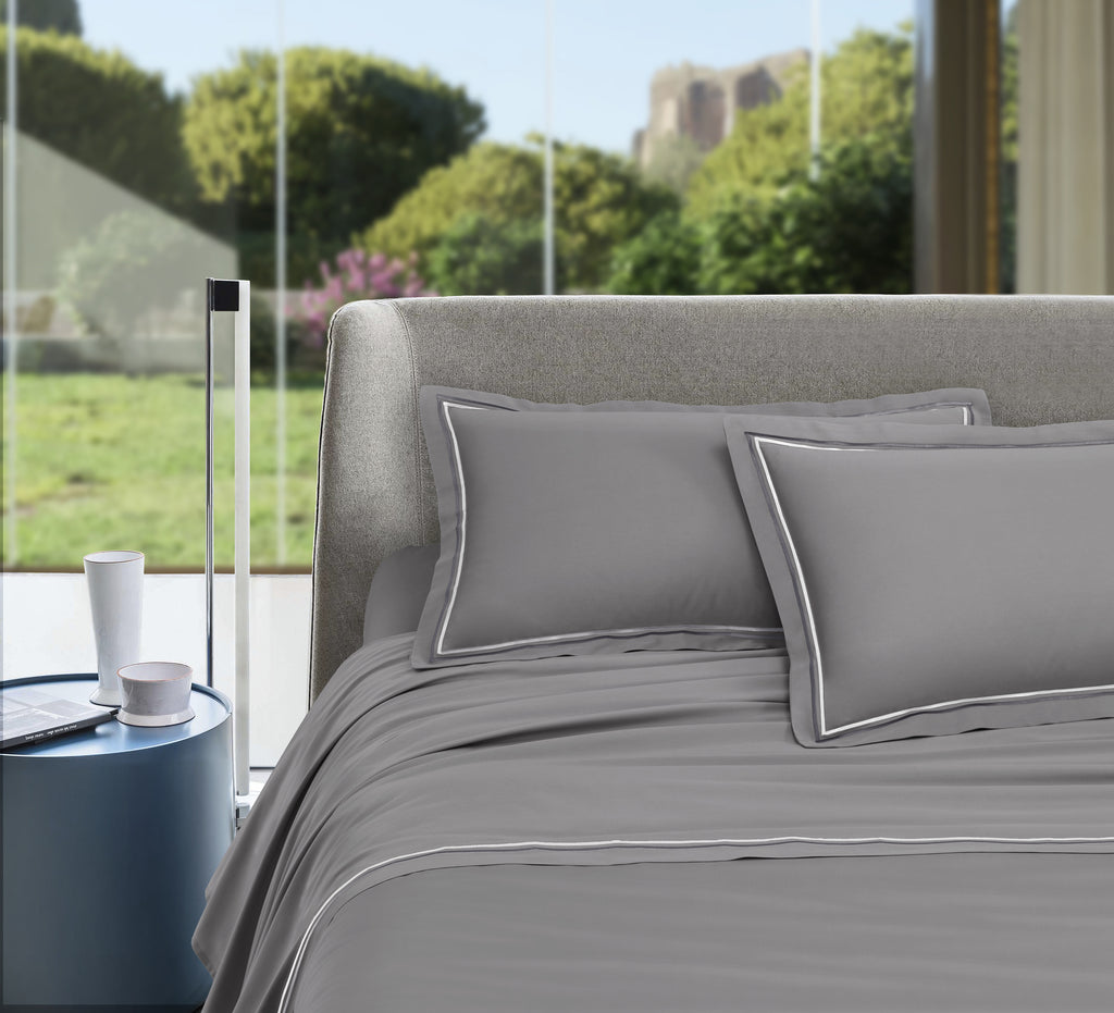 Completo Letto Matrimoniale in Raso 400 Fili con bordino Satin – ALV by Alviero Martini