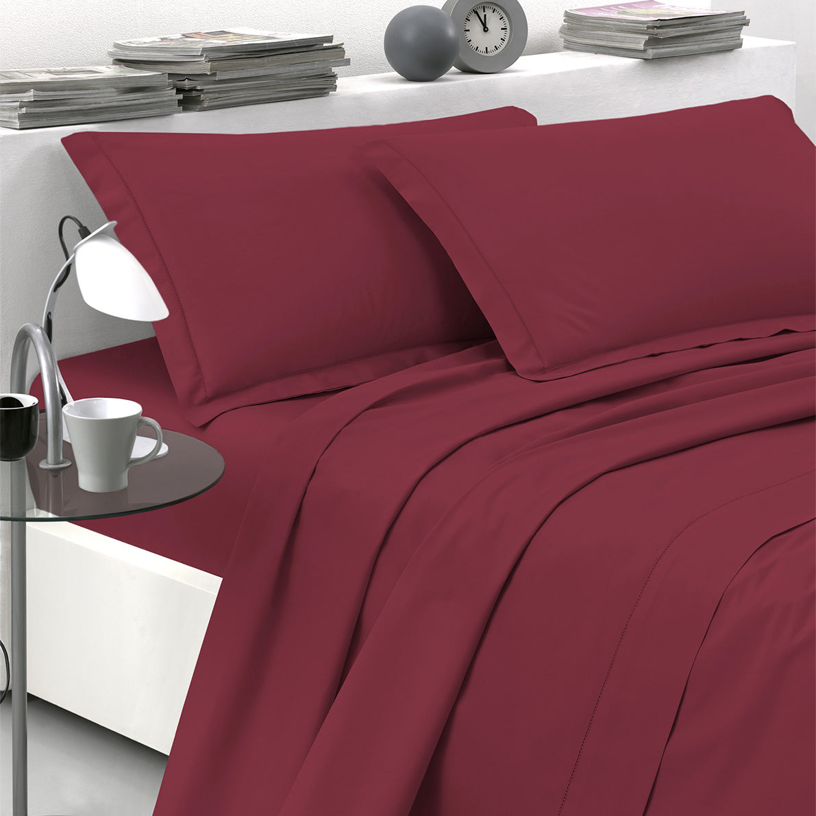 Completo Letto Matrimoniale in Percalle di Cotone – Comfort Luxury e Misura Maxi
