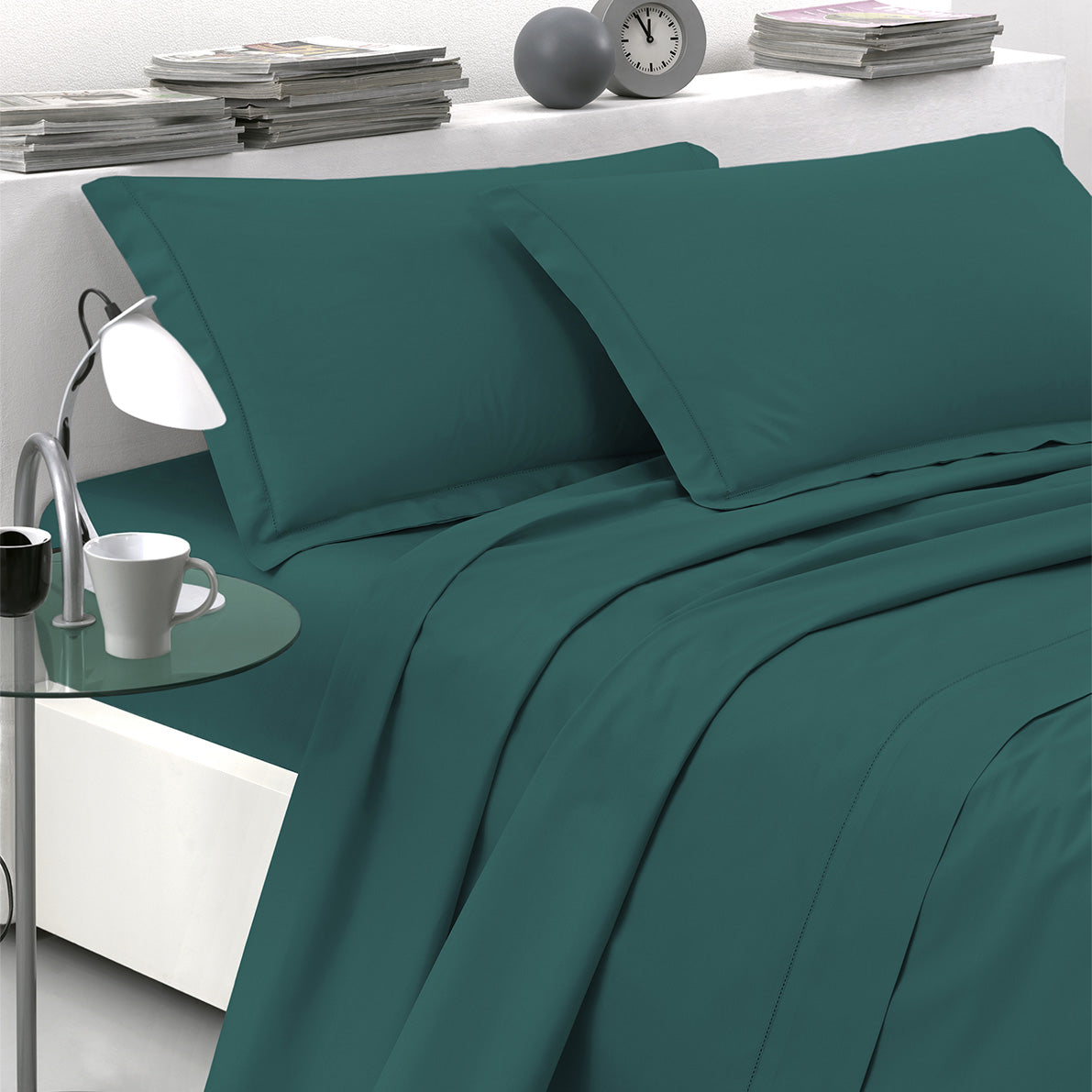 Completo Letto Matrimoniale in Percalle di Cotone – Comfort Luxury e Misura Maxi