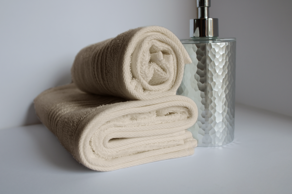 Set Asciugamani Bagno 1+1 in Spugna di Cotone 450 gr – Viso e Ospite Morbidi Multicolore