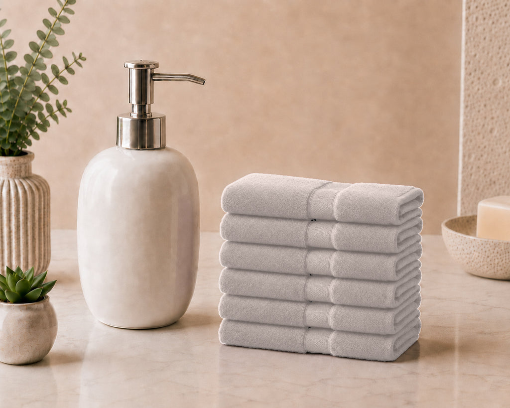 Set 6 Lavette ALV by Alviero Martini 33x33 cm in Spugna di Cotone