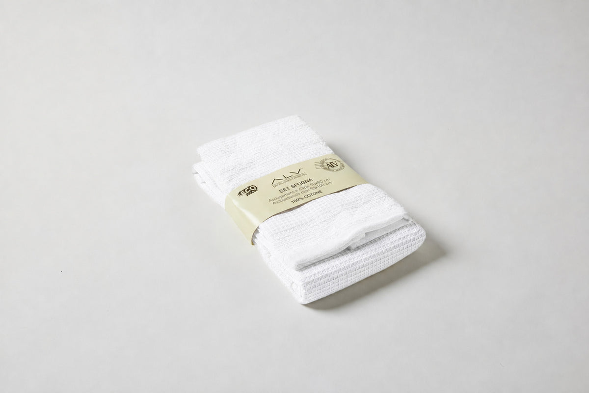 Set Asciugamani Bagno 1+1 ALV by Alviero Martini in Cotone a Nido d’Ape