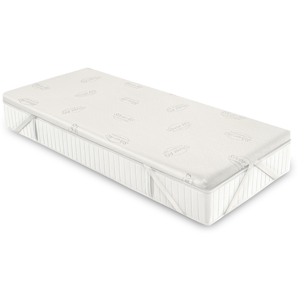 Topper Adele in Memory Foam Alto 5 cm con Rivestimento Silver