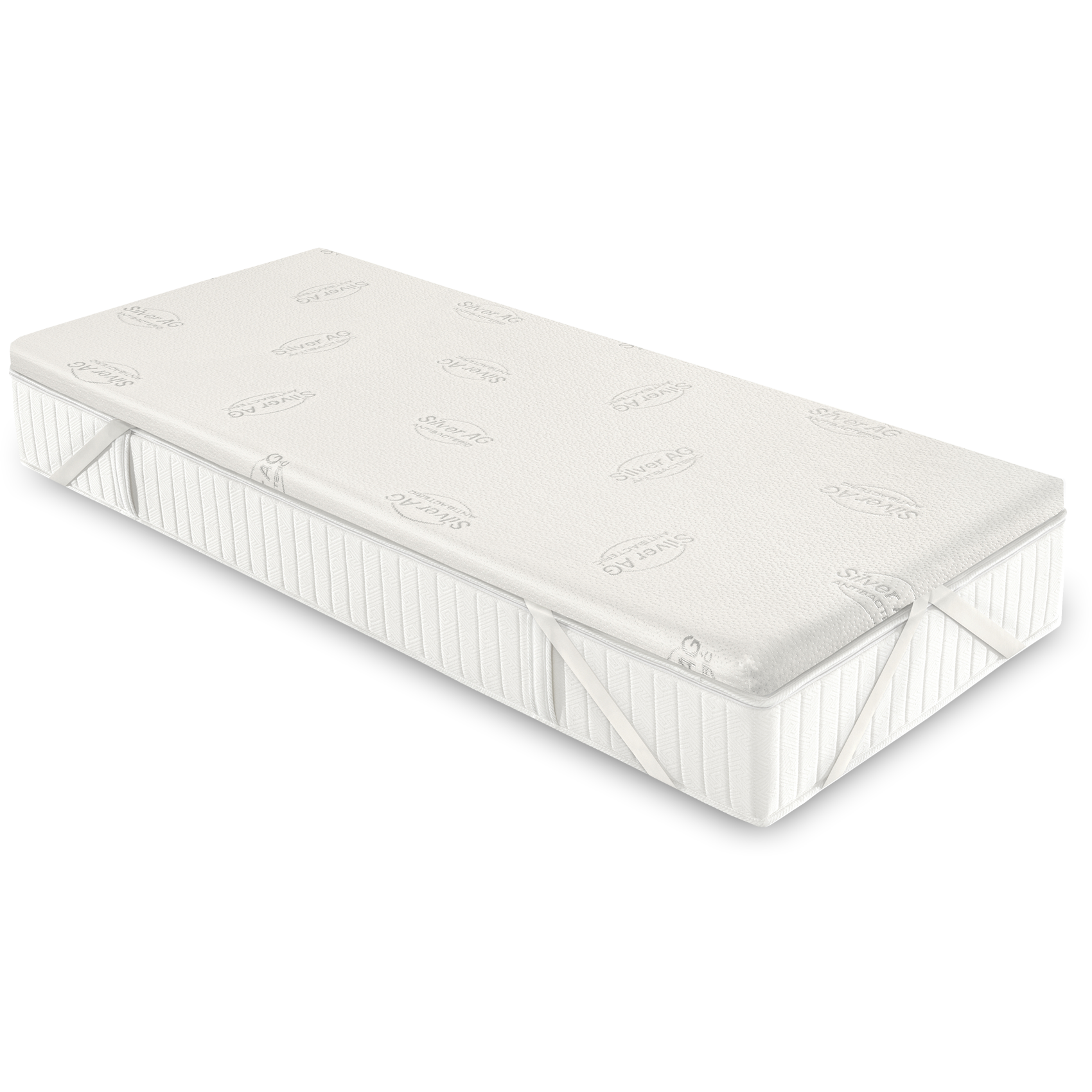 Topper Adele in Memory Foam Alto 5 cm con Rivestimento Silver