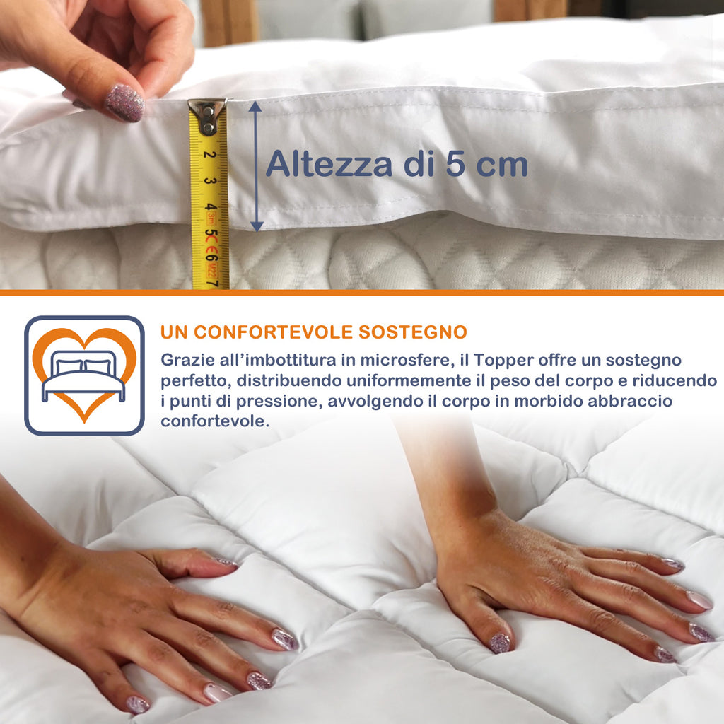 Topper bed Rebecca in Microsfere